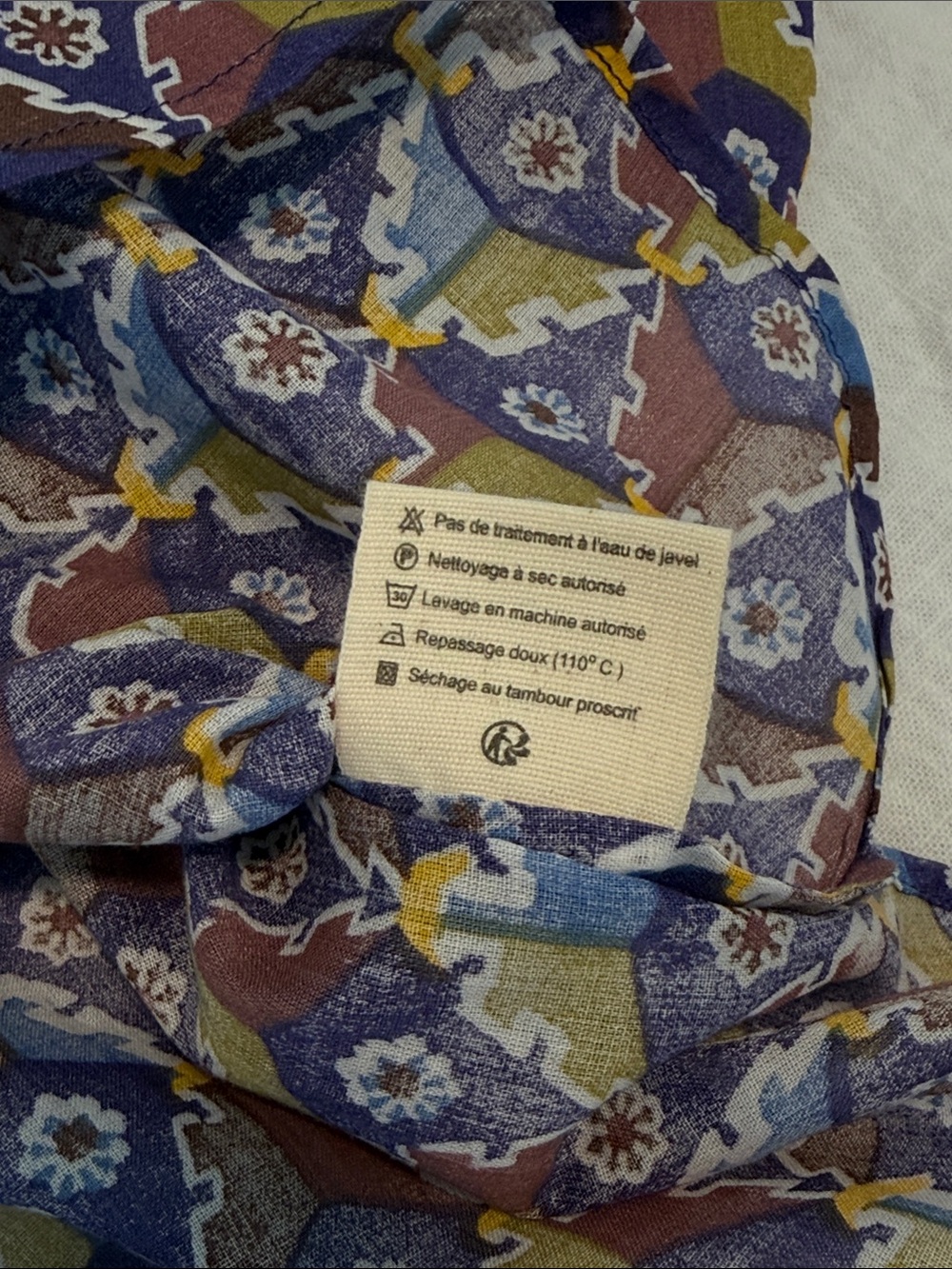 NWT Fragonard Paris French Cotton Block Print Top Boho European Summer Artisan - Picture 10 of 13